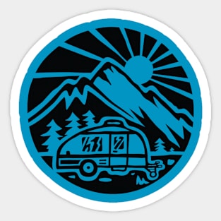 Happy Camper Vintage Sticker